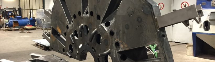 Mechanisch bearbeitete Schweißkonstruktionen, hier Bodenplatte eines Drehtisch für eine Schleudergußanlage