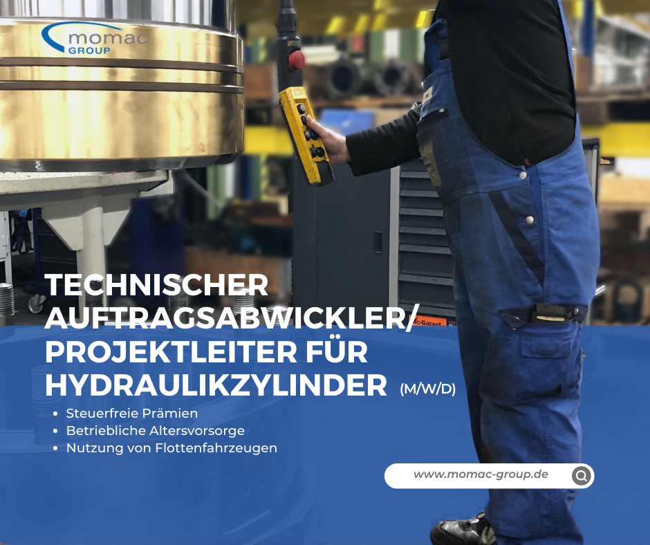 Stellenangebot für Projektleiter Auftragsabwickler Hydraulikzylinder - Bachelor, Techniker, Meister in Moers / NRW