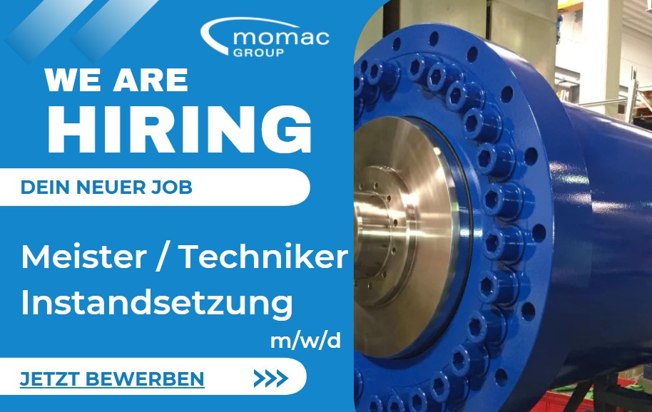 Stelle Stellenangebot Stellenausschreibung offene Stelle Meister Techniker Moers Instandsetzung Hydraulikzylinder Sondermaschinen Maschinenbau