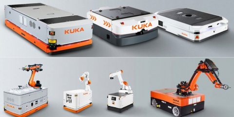Uebersicht-KUKA-AMR-FTS-Fahrerlose-Transportsysteme-Integrator-momac-NRW Übersicht der fahrerlosen Transportsysteme (FTS / AMR) von KUKA, u.a. KMR, KMP