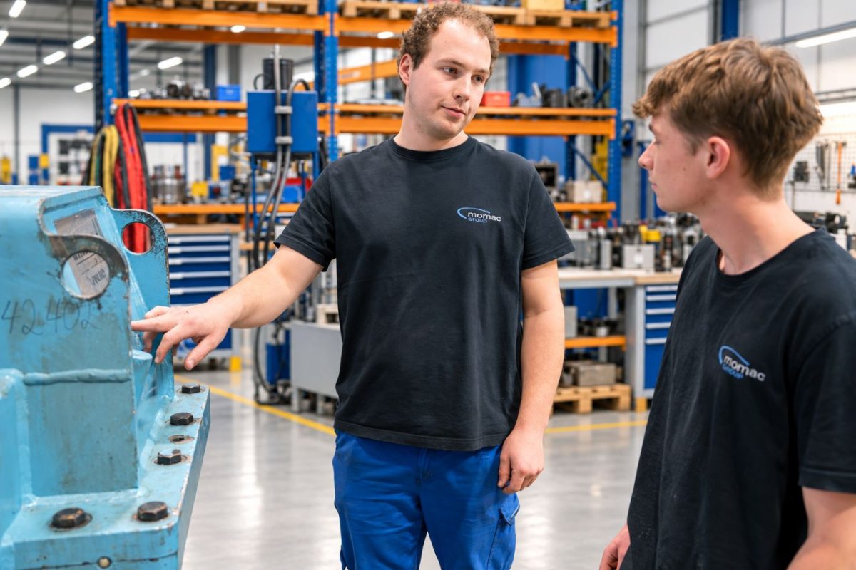 Arbeiten bei momac - hier Industriemechaniker bei der Instandsetzung von Industriegetrieben Arbeiten bei momac - hier Industriemechaniker bei der Instandsetzung von Industriegetrieben