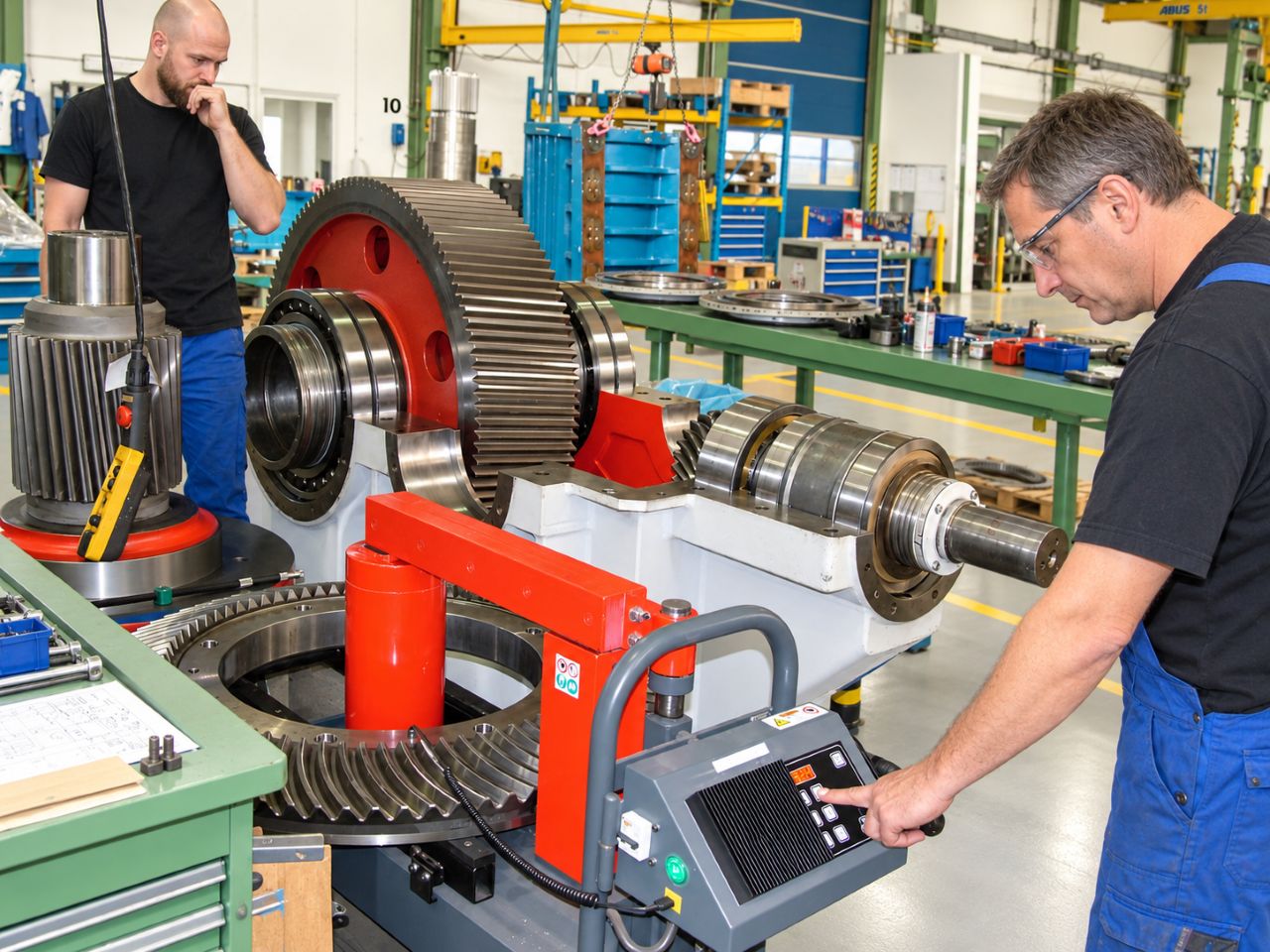 Service, Wartung, Reparatur, Revision und Instandsetzung von Industriegetrieben aller Hersteller – hier Getriebemontage
